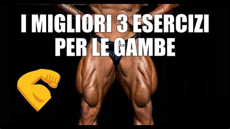 GAMBE GROSSE E FORTI I Migliori 3 Esercizi Per I QUADRICIPITI YouTube