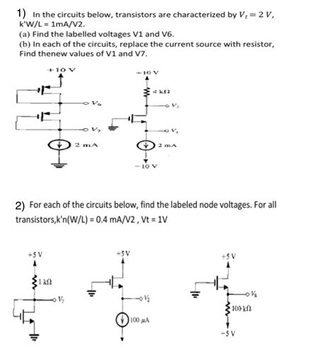 In The Circuits Below Transistors Are Characterized Chegg