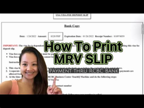 How To Print And Pay Your Us Visa Fee Rcbc Bank Payment Worksheets