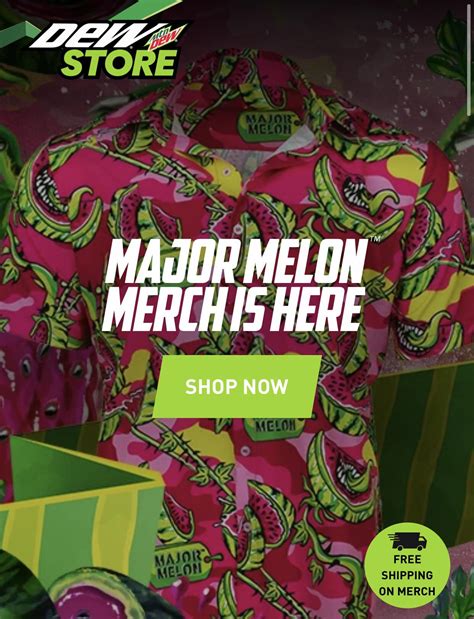 Major melon merch is here!!! : r/mountaindew