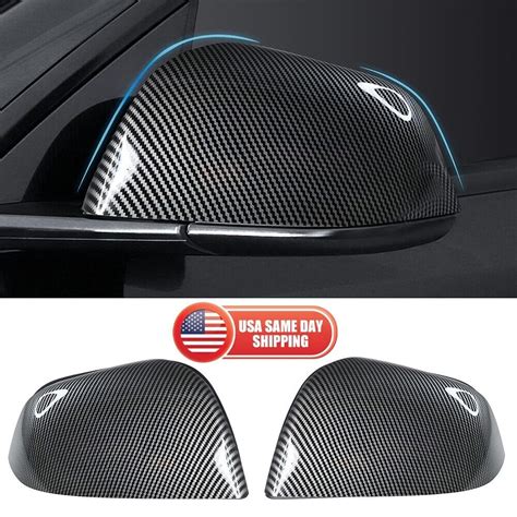 2020 2024 Tesla Model Y Carbon Fiber Style Side Mirror Rearview Cover