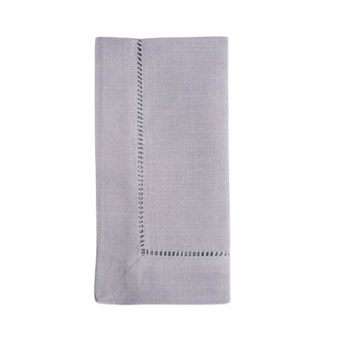 Napkins Hemstitch Grey Stuart Event Rentals