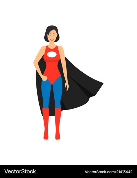 Cartoon Female Superhero Character Royalty Free Vector Image