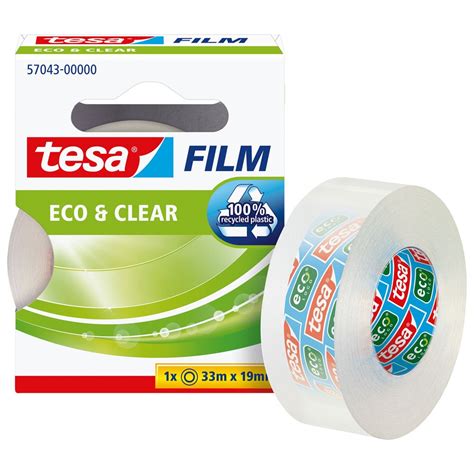 Tesafilm 57043 Eco Clear 19mm X 33m EOFFICE24