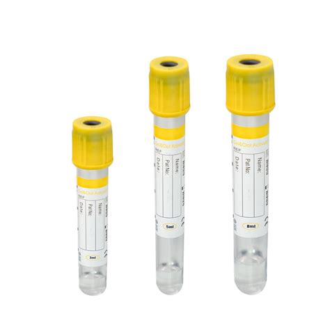 Medical Yellow Sst Tube Stopper Gel Clot Activator Sst Blood Collection