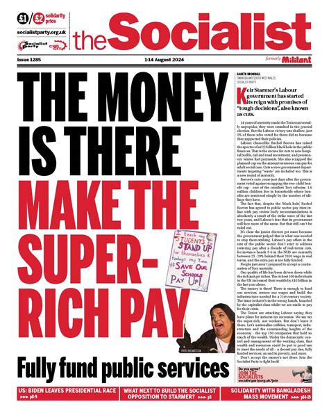 the Socialist issue 1285 - Socialist Party