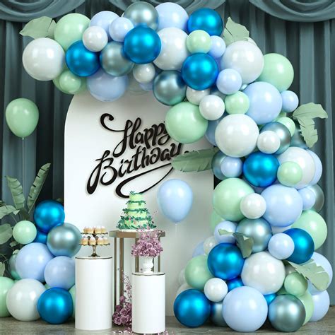 Buy Balloon Garland Kit Green Blue White Ocean Balloons Arch Kit Under