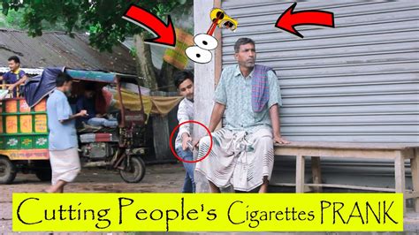 Cutting People S Cigarettes Prank Stop Smoking Prank On Public Funny