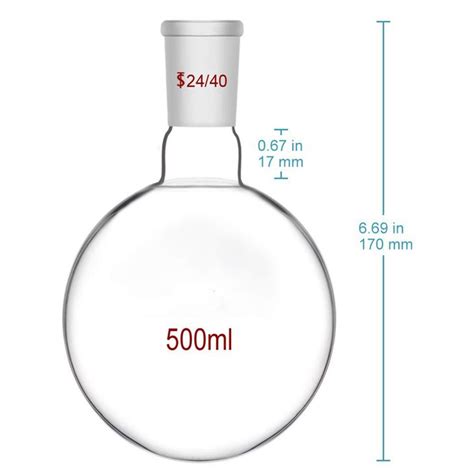 China Customized Laboratory Glassware 250ml 500ml Round Bottom Flask