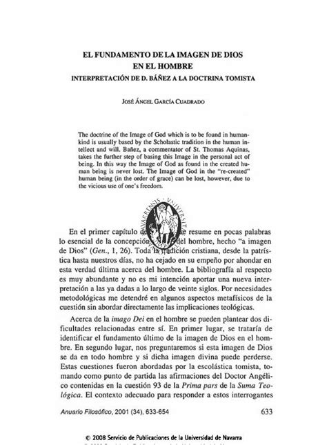 Pdf El Fundamento De La Imagen De Dios En Dadun Unav Edu Bitstream