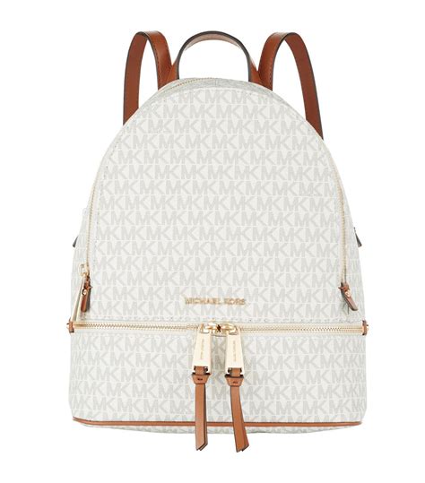 Lyst Michael Michael Kors Medium Logo Rhea Backpack In White