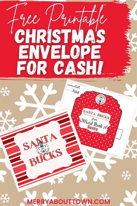 Free Printable Christmas Envelopes for Cash - Merry About Town