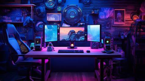 Premium AI Image | PC Desk Setup