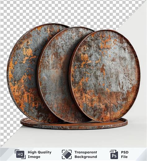 Premium PSD Psd With Transparent Rusty Metal Plates Collection In Png