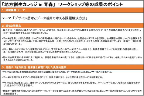 地方創生カレッジ ｜地方創生カレッジ In 青森～データを活用して自らつくる 暮らしやすいまちづくり～