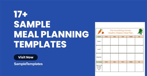 Free Meal Planning Templates In Pdf Excel Ms Word