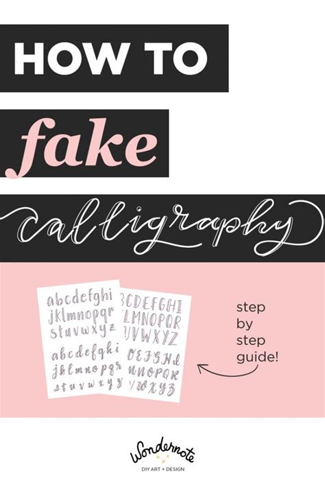 How To Fake Calligraphy - Easy Tutorial - Wondernote