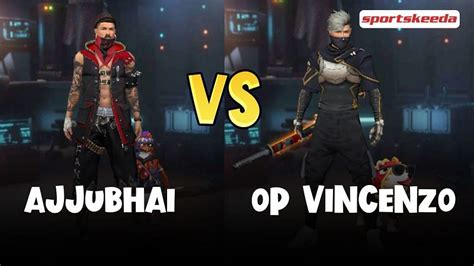 Ajjubhai Total Gaming Vs Op Vincenzo Who Has Better Free Fire Stats