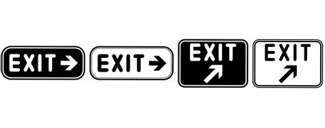 exit route sign set isolated on white background 18816447 Vector Art at Vecteezy