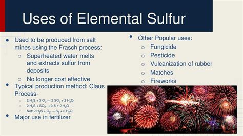 Uses Of Sulfur