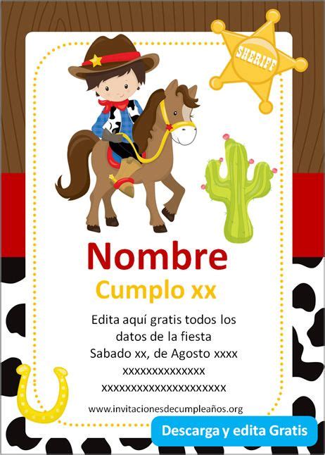 Las Mejores Invitaciones Para Cumpleaños De Niño Para Editar Gratis