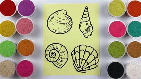 SAND PAINTING Coloring Shells Using Colored Sand SAND ART 색 모래를