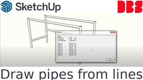 Sketchup Extension Draw Pipes From Lines Pro Youtube