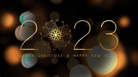 Merry Christmas And Happy New Year Golden Text Stock