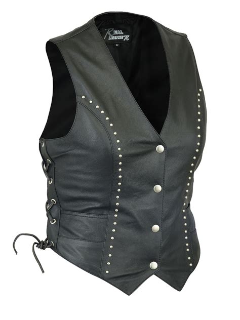 Gilet Motard Femme En Cuir D Agneau Gilets Cuirbikers V Tement Et