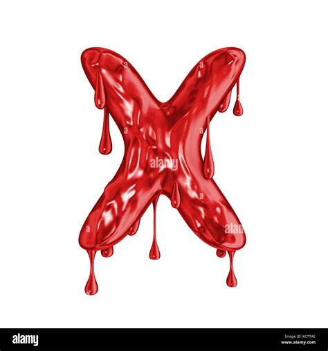 Blood Font Halloween Horror Letter X Stock Photo Alamy