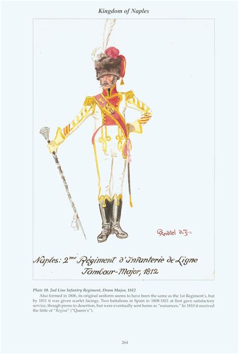 Kingdom Of Naples Plate 10 2nd Line Infantry Regiment Drum Major