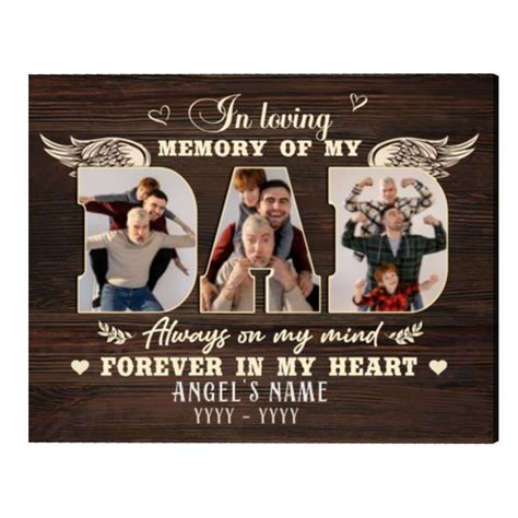 Personalized Sympathy Gifts For Loss Of Father Memorial Photo Frame