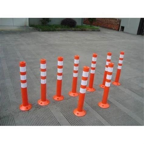 Orange White Etc Polyurethane Pu Spring Post For Road Safety Mm