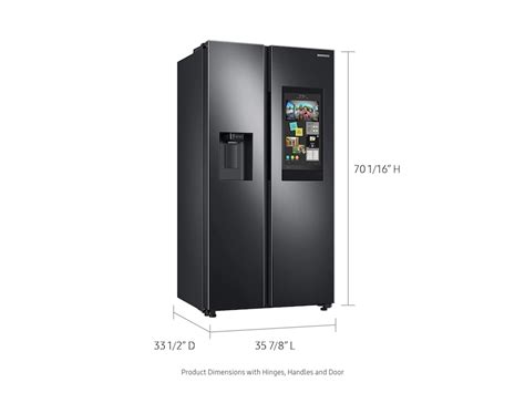 Black Stainless Steel 26.7 cu. ft. Side by Side Fridge with FamilyHub | Samsung US