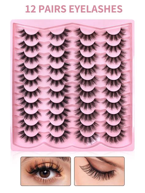 Magefy Pairs Of Natural Cross Full Mixed Style False Eyelashes Fluffy