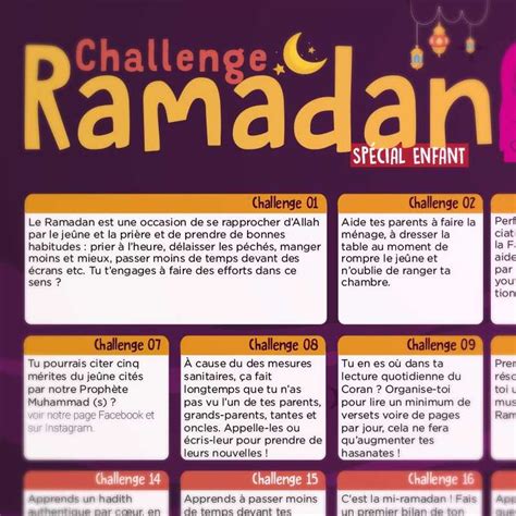 Gratuit Challenge Ramadan Sp Cial Enfant Pdf Editions Al Hadith