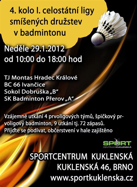 Pozvánka na špičkový badminton badminton je badec cz