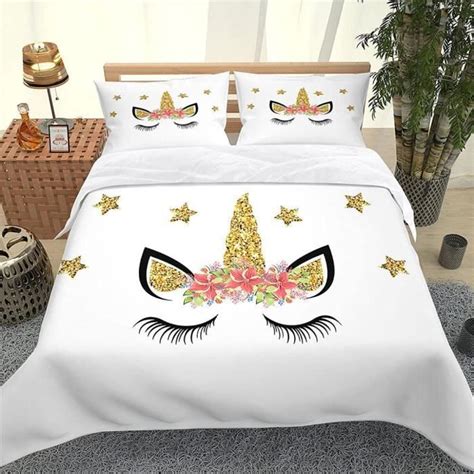 Housse Couette Licorne De Dessin Anim Pi Ces Avec Housses De