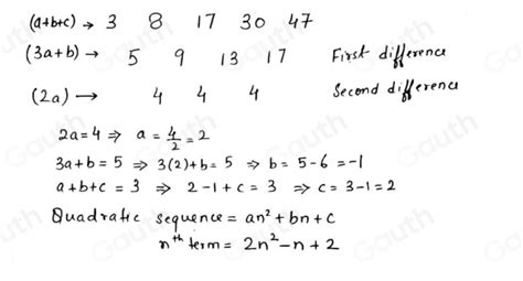 Solved Here Are The First Five Terms Of A Sequence Find