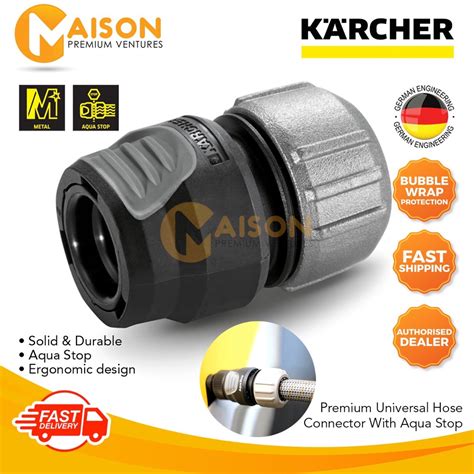 Sales Karcher Premium Universal Hose Connector With Aqua Stop