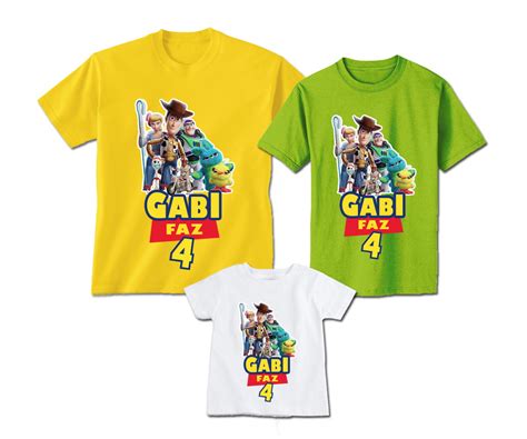 Kit Fam Lia Camisetas Toy Story Personalizadas Elo