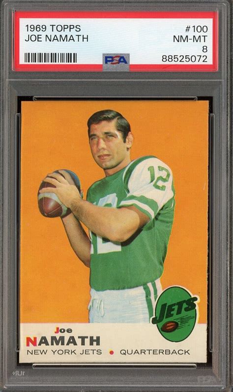 Joe Namath 1969 Topps 100 Base Price Guide Sports Card Investor