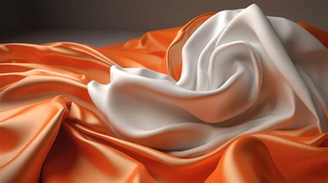 Depicting A Digitally Rendered Depiction Of White And Orange Textile