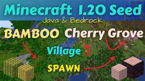 Minecraft 1 20 Seed Cherry Grove AND Bamboo At Spawn Java And Bedrock