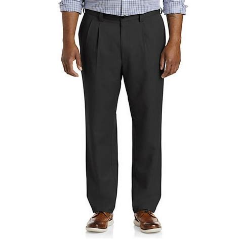 Oak Hill By Dxl Men S Big And Tall Waist Relaxer Pleated Microfiber Pants New And Improved Fit