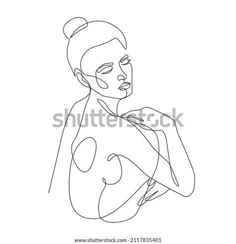 Abstract Woman Body Line Art Vector Stock Vector Royalty Free