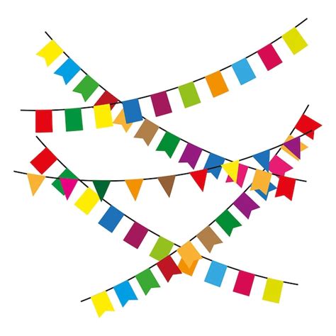 Bunting Colorido E Guirlanda Guirlanda De Carnaval Ilustra O Em