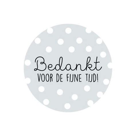 Sticker Bedankt Voor De Fijne Tijd