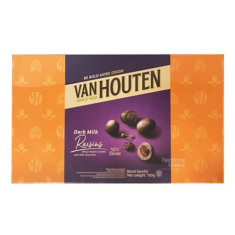 Van Houten Chocolate Box Dark Milk Raisins Ntuc Fairprice