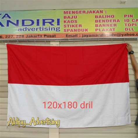 Jual Bendera Merah Putih Ukuran 120cm × 180cm Berbahan Drill Premium Shopee Indonesia